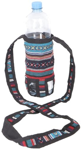 Wasserflaschen Tasche, Flaschenhalter Ethno, handgefertigt, Modell 10