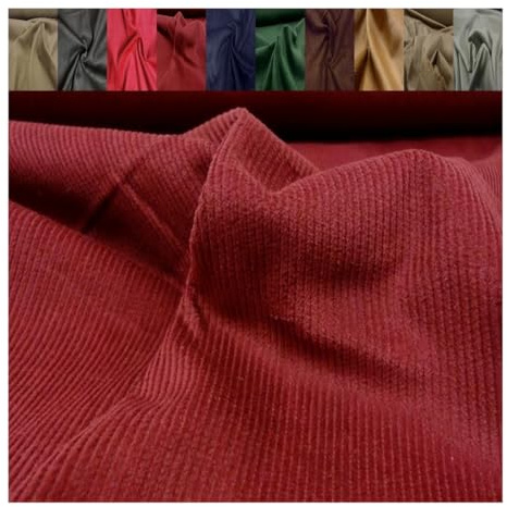 Fabrics-City Bordeaux breitcord Cordstoff Baumwollcord Feincord Rippencord für nähen, Kinderstoff, Babycord, Stretch-Cord, Cordgewebe, Stoff zum kleben und basteln, 3236