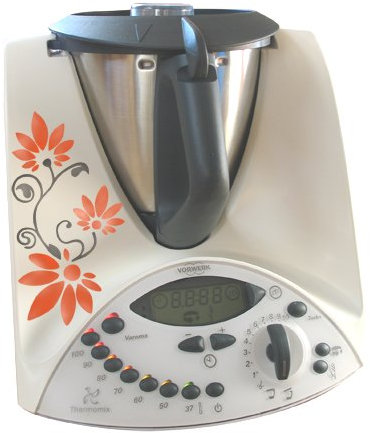 Grafix Aufkleber für Vorwerk Thermomix TM31 St02 anthrazit/orange
