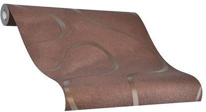 marburg Tapete Braun Gold Gestreift Vliestapete Ideal für Wohnzimmer Colani Visions Made in Germany 10,05m X 0,70m 53337