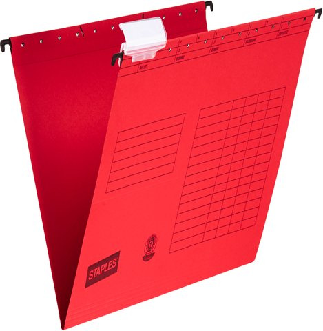 Staples 5576663 Hängemappe RC-Karton rot A4 230g 10 St