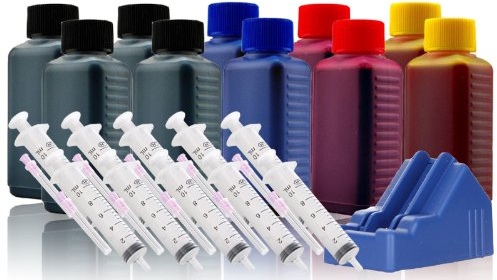 Nachfülltinte Druckertinte Refillset für CANON PGI-525PGBK/CLI-526 inkl. Resetter (für CANON PIXMA IP4840 IP4850 IP4950 IX6250 IX6550 MG5100 MG5150 MG5200 MG5250 MG5340 MG5350 MG8150 MG8240 MG8250 MX715 MX884 MX885 MX895), 1000ml
