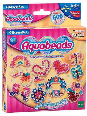 Aquabeads 79358 Glitzer Set - Bastelset Themen Nachfüllset