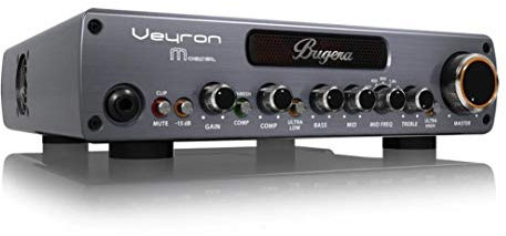 Bugera VEYRON MOSFET BV1001M Amplificador de bajo ultracompacto de 2000 vatios Clase D con preamplificador MOSFET, compresor y tecnología DYNAMIZER