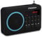 Metronic 477203 Radio portátil FM compacto con puerto USB + lector tarjeta Micro SD, negro/azul