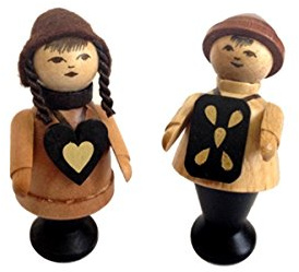Rudolphs Schatzkiste Miniaturfigur Holzfiguren Hänsel & Gretel Höhe=5cm NEU Seiffen Erzgebirge Dekoration Holzfiguren Weihnachten Fensterschmuck Spielzeug Deko Weihnachtsfigur