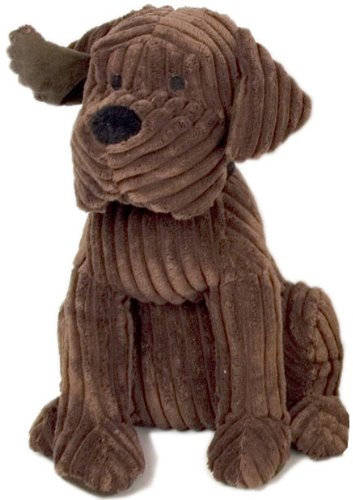 Take Me Home Cute Dog Door Stop - Chunky Cord Ribbed Dog 28cm (Brown)