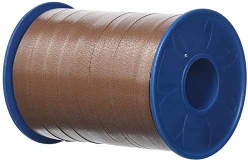 Präsent C.E. PATTBERG Geschenkband braun, 250 Meter Ringelband 10 mm zum Basteln, Dekorieren & Verpacken von Geschenken zu jedem Anlass