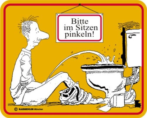 Rahmenlos 3045 Schild: Im Sitzen...