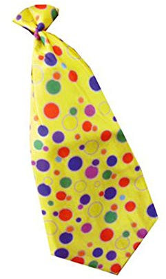 Dress Up America 622.0 Hals (gelb) Polka-punktierte Clown-Krawatte, Einheitsgröße