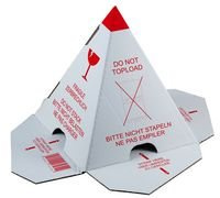 smartboxpro 314112110 Palettenhütchen Stapelschutz nicht stapeln, 25 Stück