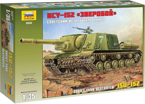 Zvezda 500783532-1:35 Model Soviet Self-Propelled Gun ISU-152