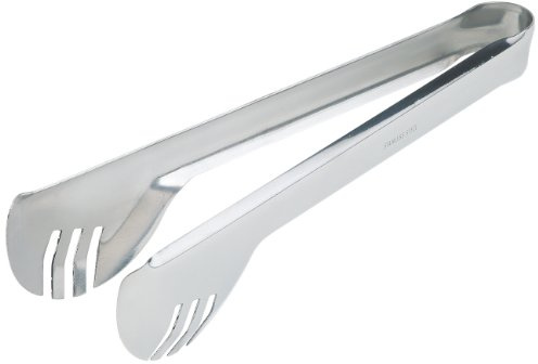 APS 75801 Salat Zange geschlitzt auf beiden Seiten, hochglanzpolierter Edelstahl, 24 x 5 cm
