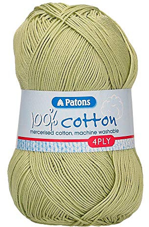 Patons Knitting Yarn, Cotton, Kiwi, One Size