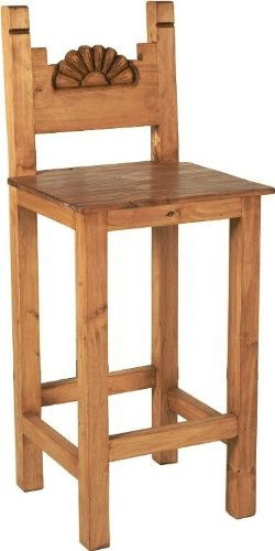 MiaMöbel Barhocker Mexico Möbel 50x105x45 cm Landhausstil Massivholz Pinie Honig