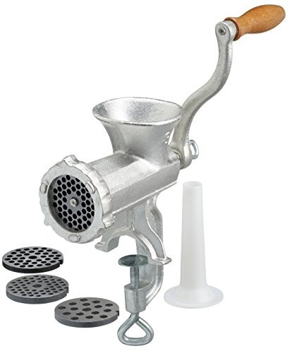 Kaufgut KAU930551 Tritacarne Eva, Ghisa 5-4 mm, Stainless Steel