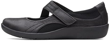 Clarks Women's Sillian Bella Mary Jane Flat, Black, 5 UK