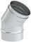 Schornstein - Winkelelement EW einwandig mit 30° Winkel starr, Innendurchmesser 150mm; 0,6mm Wandstärke, Edelstahl