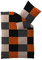 aqua-textil Concept Bettwäsche 2X 155 x 220 cm 4teilig Mikrofaser Bettbezug Sandra Kariert Grau Orange Schwarz