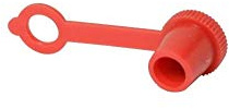 100 x rote WTB® Schmiernippelkappen für Kegel-Schmiernippel mit Befestigungslasche