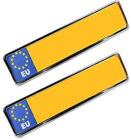 Pair of Chrome Number Plate Surrounds