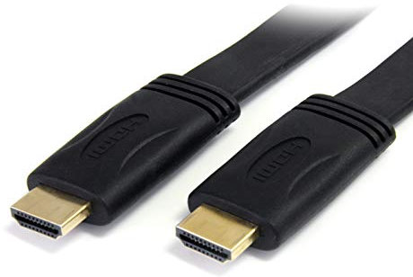 StarTech - 5m Flat High Speed HDMI Cable with Ethernet Ultra HD 4kx2k - Câble vidéo Audio réseau - HDMI - 28 AWG - HDMI 19 Broches (M) - HDMI 19 Broches (M) - 5 m - blindé - Noir