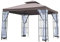 Outsunny Tonnlle de Jardin Barnum Pavillion de Jardin 3 x 3 Double Toit avec moustiquaires Amovibles imperméable Chocolat