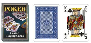 Casino Poker, internationales Bild, 52 Blatt und 3 Joker, mit ausführlichen Spielregeln.