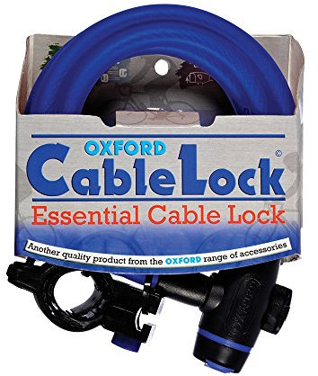 Oxford OF245 Cable Bike Lock-Blue, Set of 2 Pieces