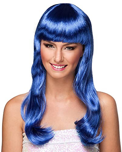 Boland - Perücke Chique, langes glattes Kunsthaar mit Pony, Frisur, EM, WM, Accessoire, Kostüm, Zubehör, Mottoparty, Karneval