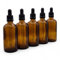 AVALON Pack of 5 x 100ml Amber Glass Bottles with Black Tamper-Resistant Pipettes - Refillable, UV-Protective, and Precision Dispensing