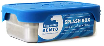 ECOlunchbox Blue Water Bento| Splash Box, Edelstahldose mit Silikondeckel | Lunchbox | Brotdose | Bento Box