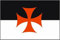 U24 Aufkleber Templer Flagge Fahne 15 x 10 cm Autoaufkleber Sticker