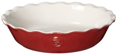 Emile Henry Made In France HR Modern Classics Pie Dish, 9, Red