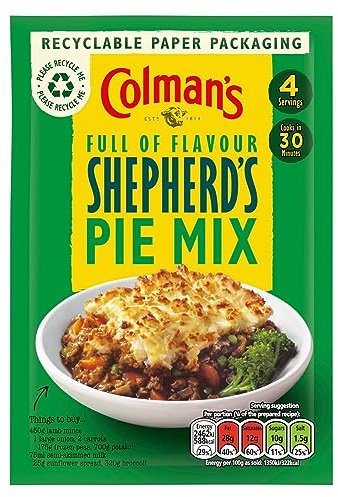 Colman's Classic Comforts Shepherd's Pie Meal Maker perfect with creamy mashed potato quick to prepare pie mix 50 g