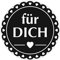 Knorr Prandell 211803006 Stempel aus Holz, rund Motivgröße circa Durchmesser 3,2 cm, Motiv für Dich