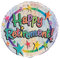 Unique Party Supplies 55543 Prismatischer Folien-Luftballon Ruhestand - 45 cm - Happy Retirement