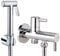 Kibath 414151 higiene íntima con instalación sin Obra sustituto del Bidet. Grifo para WC. Sólo Agua fría, Cromo Brillo