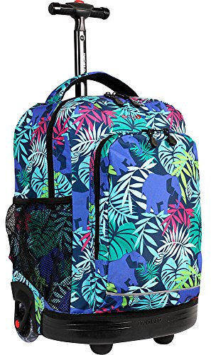 J World New York Sunny Rolling Backpack for Kids and Adults, Savanna, One Size