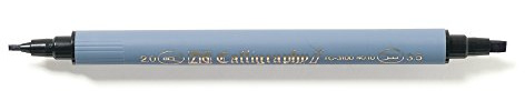 Rayher Hobby 7807001 Kalligraphie-Stift, 2 und 3, 5 mm, SB-Beutel 1 Stück, schwarz