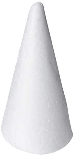 Creativ Kegel aus Styropor, 11 cm, weiß, 5 Stück, 543580