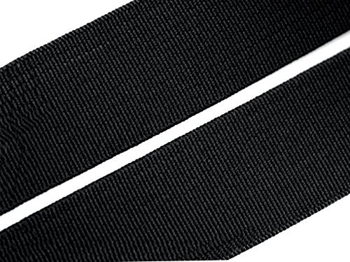 Gummiband 20 mm Gummizug Gummilitze Gummi Hosengummi gewebt viele Farben (20 Millimeter, 07 schwarz)