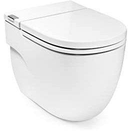 Roca,In-Tank,IN-TANK - Inodoro de pie adosado a pared con tanque integrado (incluye tapa y asiento),Blanco,400mm x 595mm x 400mm,A893303000