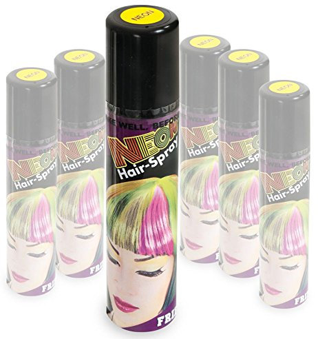 Festartikel Müller - Neon Haarspray 100 ml Gelb