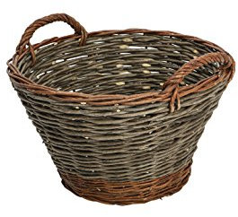 Weidenprofi Robinienkorb, Erntekorb aus Robinie und Weide, rund mit Henkel, ca. Ø 55 cm x 40/45 cm hoch