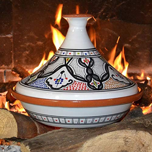 YODECO marokkanisch Tajine, Keramik, Mehrfarbig, 31 x 31 x 8 cm
