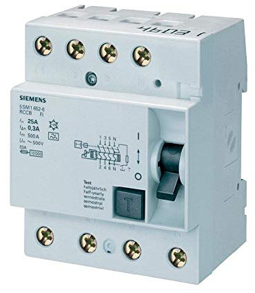 Siemens – Interruttore differenziale 70 clase-a 4 moduli 4 poli 25 A 300 mA
