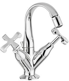 Nobili Rubinetterie CP219/1CR Rubinetto Tradizionale Bidet Bicomando, Cromo