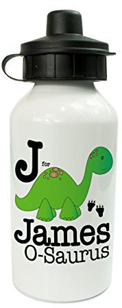 Personalised Kids Drinks Water Bottle Boys Dinosaur Theme (600ml)
