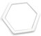 Sunnysue EDUPLAY 220-070 Stempelkissen blanko Hexagon/Sechseck, weiß (1 Stück)